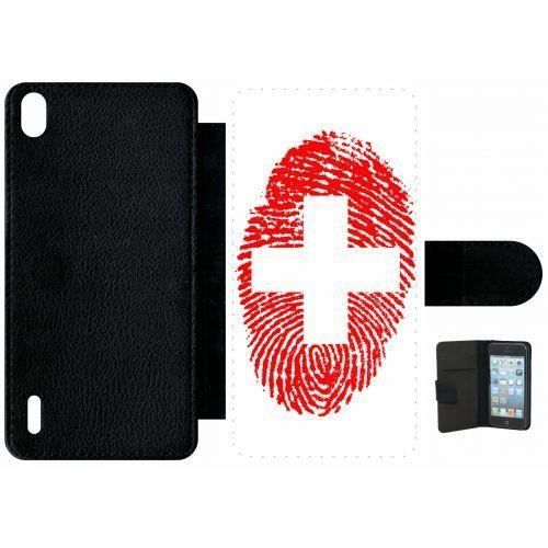 Etui huawei ascend p7 empreinte digitale drapeau suisse switzerland
