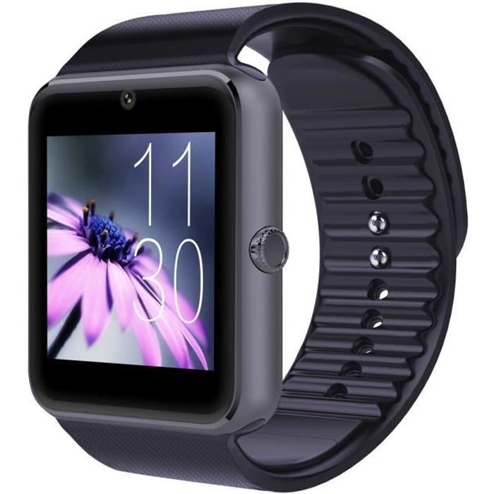 GT08 Bluetooth Smart Phone Watch Montres Téléphone santé avec NFC et la carte SIM Smartwatch Mate Téléphone pour Android