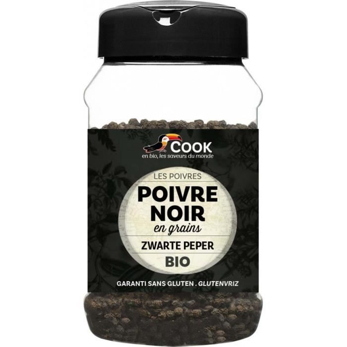 Poivre noir grains pot 200gr