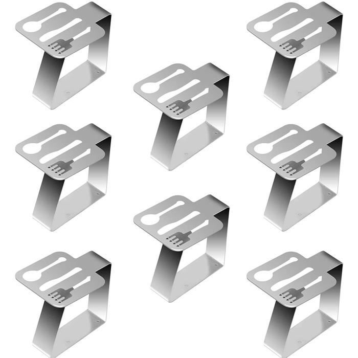 Matogle Kit de 8pcs Pince à Nappe Exterieur INOX Fixation Antidérapant à Nappe de Table Epaisse à Ma135