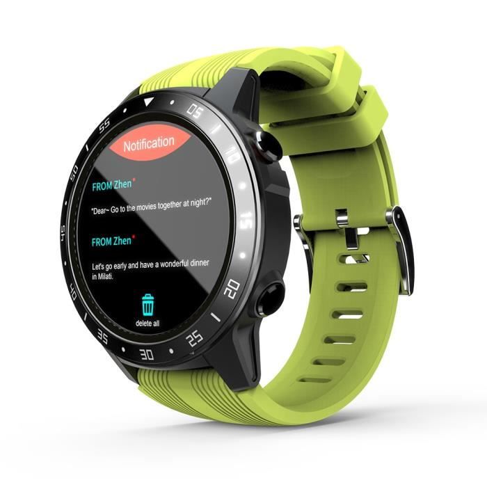 Sport montre intelligente hommes de la pression artérielle gps fitness tracker étanche smartwatch android - Type Vert