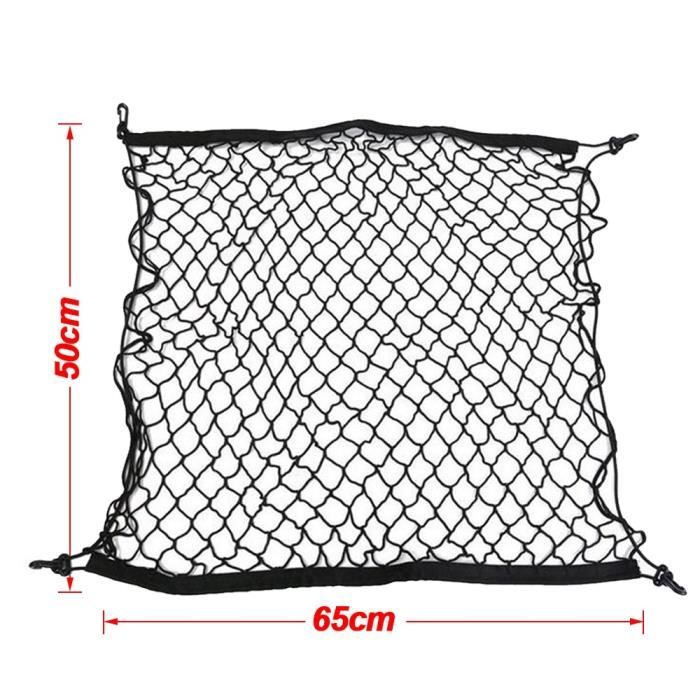 Accessoires auto intérieurs,100x100cm universel coffre de voiture filet élastique bagages filet Cargo organisateur - Type 65x50cm