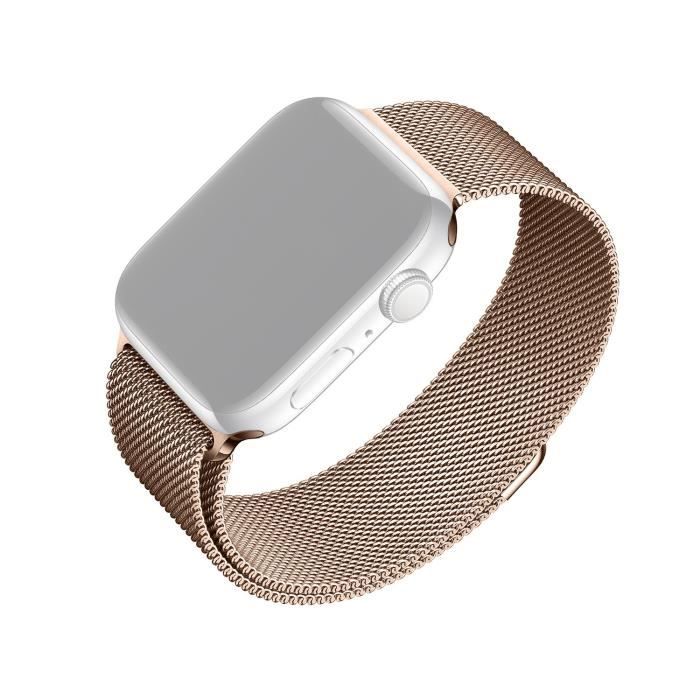 Bracelet en acier inoxydable FIXED Mesh pour Apple Watch 38-40-41 mm, or rose