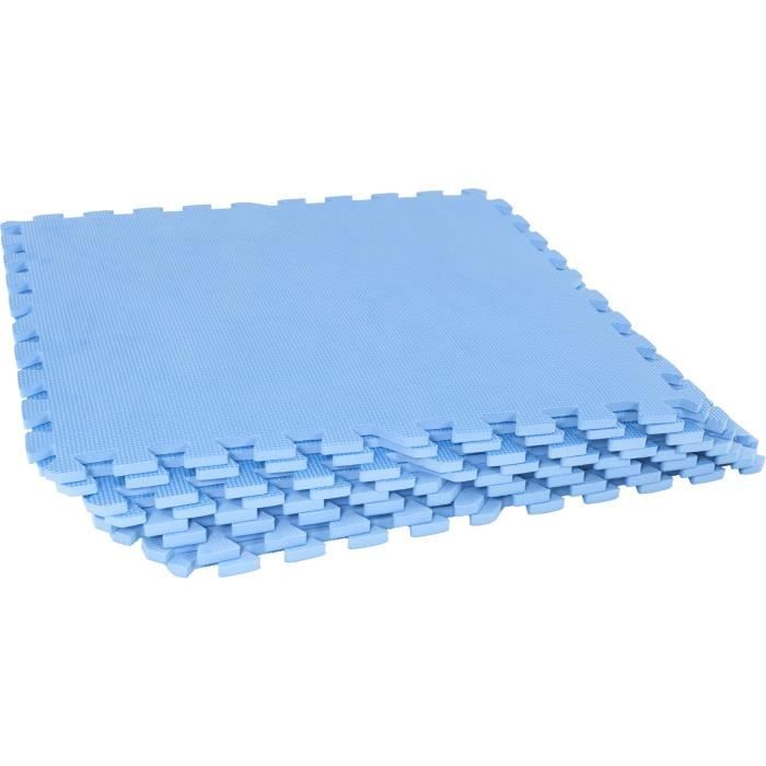 8 dalles carrées de protection - 1,2 cm d'épaisseur - Couleur bleu