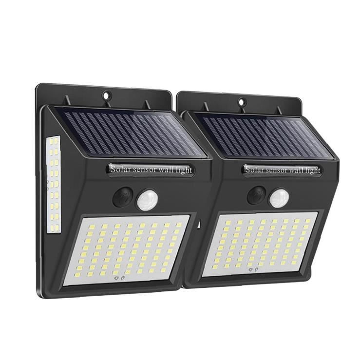 Solaire lumières d'extérieur Lampe de mur Powered LED sans fil 100 sécurité Capteur étanche de Noël pour le jardin Cour 2PCS