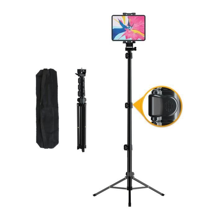 Trépied Smartphone 150cm Extensible Perche Selfie Trépied Pour Tablette Téléphone Portable 4.7''-12.9''