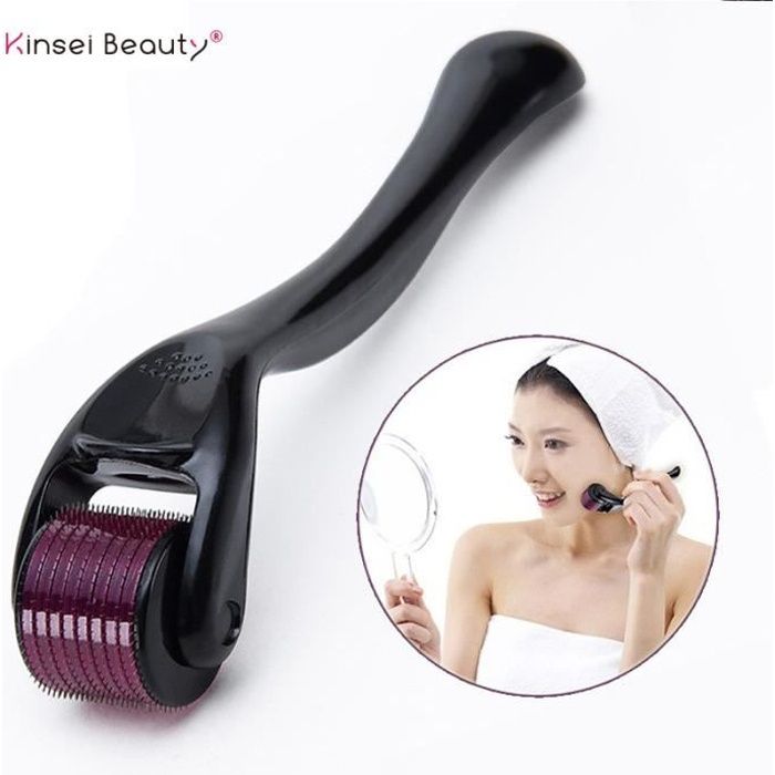 Professionnel Soins de Beauté Micro Aiguille Cicatrice Derma Rouleau Facial Tache de rousseur Traitement de l'acné,540(0.2mm-lilas)
