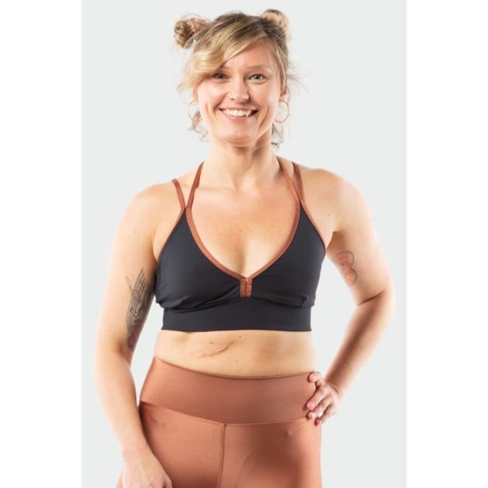 top sport femme Yby Paris maintien optimal confort ultra respirant détail en brotelle dans le dos pour plus de feminité