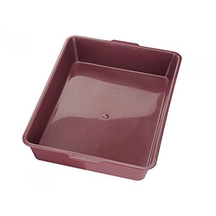 NOBBY LITIÈRE POUR CHAT - ROUGE - 44 X 31 X 8 CM