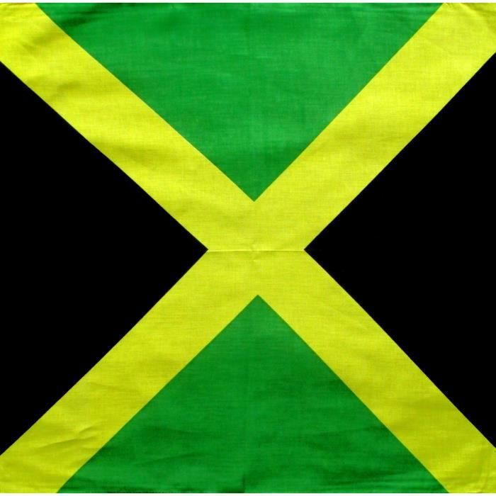 BANDANA JAMAIQUE 55 X 55 cm 100% coton - rasta reggae africa motard ....
