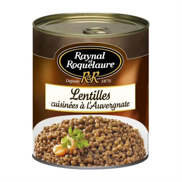RAYNAL ET ROQUELAURE - Lentilles Cuisinées À L'Auvergnate 820G - Lot De 4