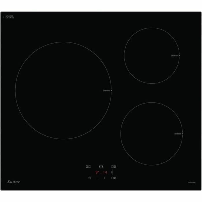 Table de cuisson induction SAUTER - 3 foyers - L60 cm - SI934B - 7200W - Noir