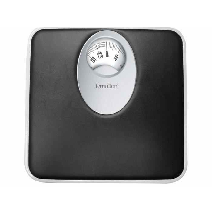 Terraillon Pèse Personne Mécanique, Grand Cadran Rotatif, 120kg, T61 - Noir - 25