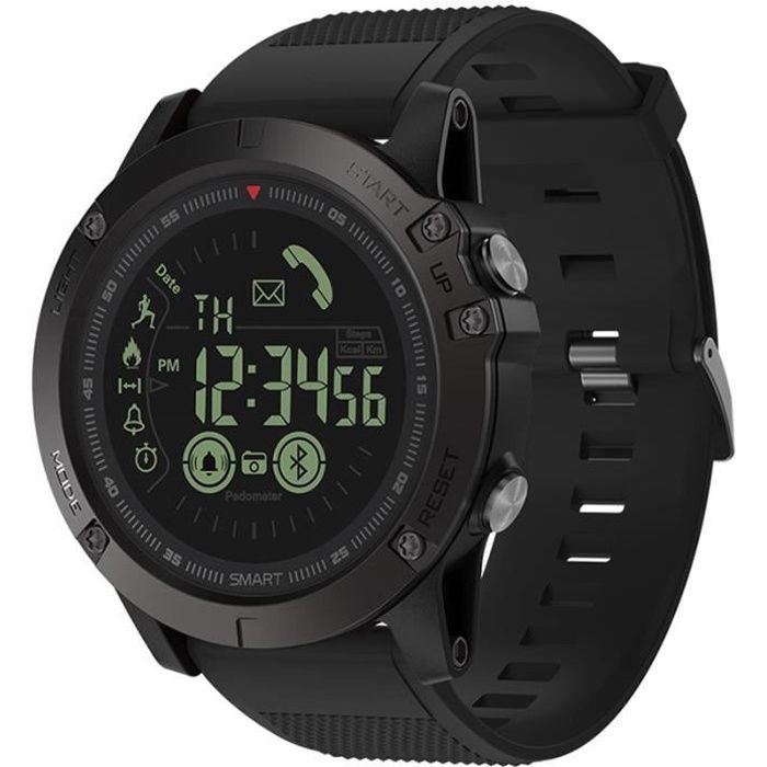 Montre intelligente connectée - Zeblaze VIBE 3 - Cadran Lumineux - Etanche IP67 (50M) - Partage de Moments - Noir