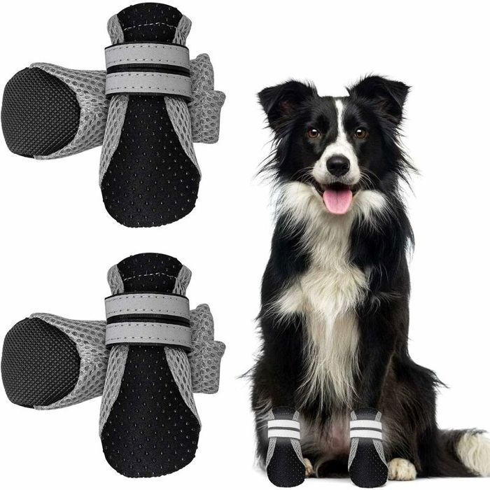 Meilleurs prix pour Bottes de Protection pour Chien Chaussures Respirantes Antidrapantes pour Petits et Moyens Chiens Noir couleurs multiples YYV