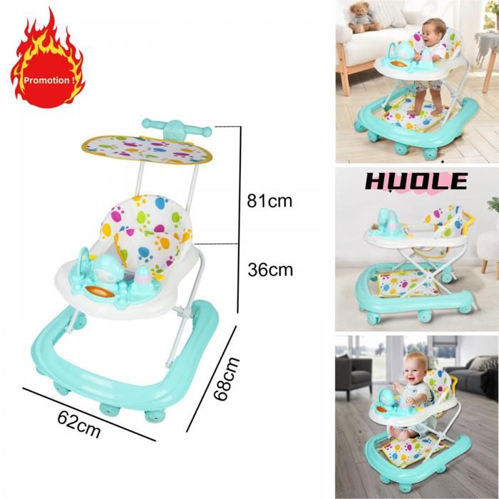 Labebe Trotteur Poussoir Bébé 1 An – Chariot De Crème Glacée En Bois Pour Enfants 1-3 Ans – Assis Ou Debout, Jouet Éducatif