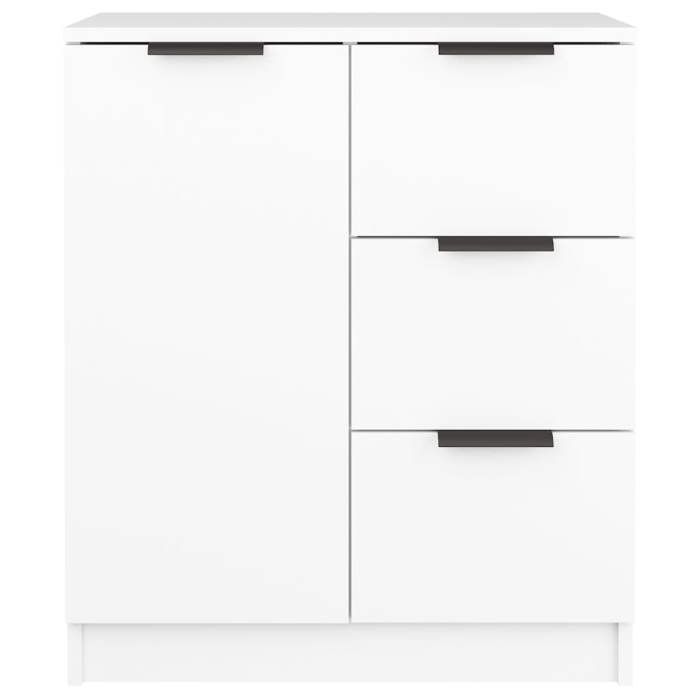 (SOLDE dété) Placard/Buffet bas - Décor salon - Blanc 60 x 30 x 70 cm Bois dingénierie *aspect pratique7401209