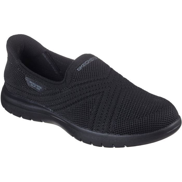 Skechers Baskets Noires Pour Femmes En Toile