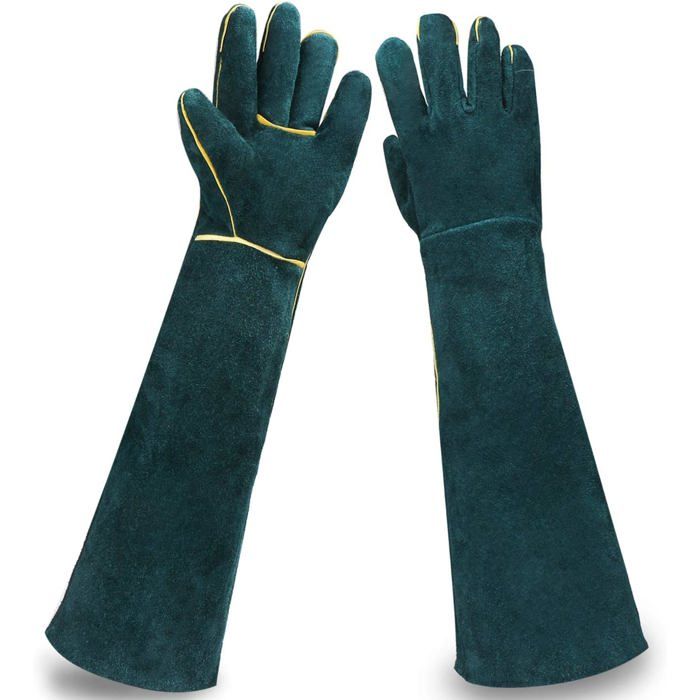 Gants manipulation animaux anti-morsures reptiles/serpents/chiens/chats/lézards/oiseaux