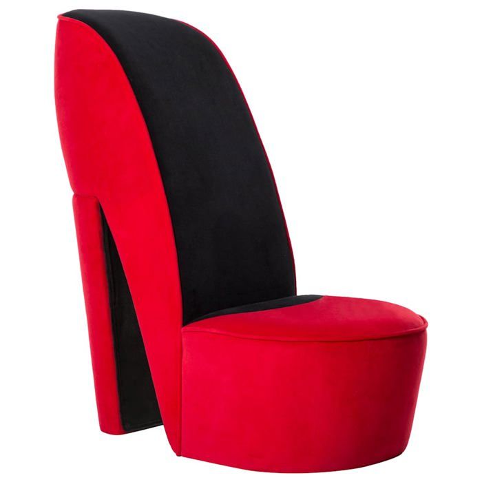 Maison Exclusive - Chaise en forme de talon haut rouge velours