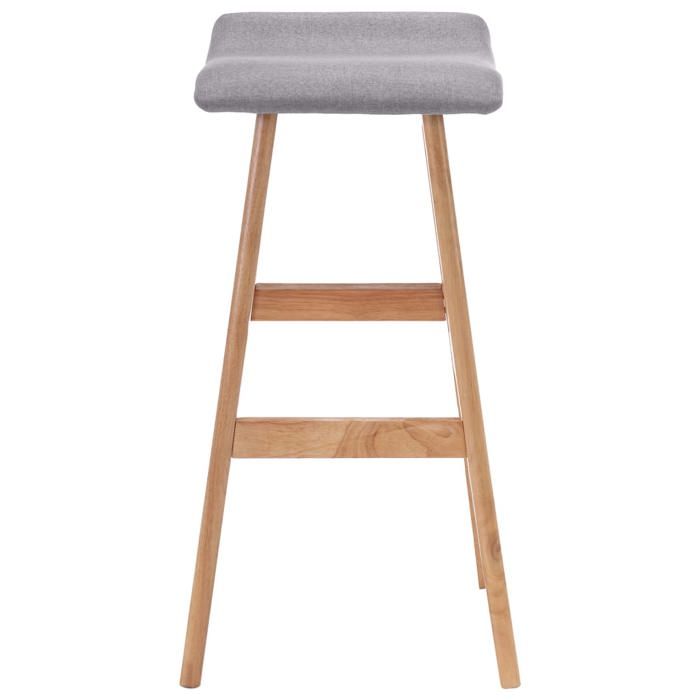 Tabourets Cuisine - Gris - Chaises de bar - (2 pcs) - 2 personnes - gris clair tissu 41x42x79 cm F2096