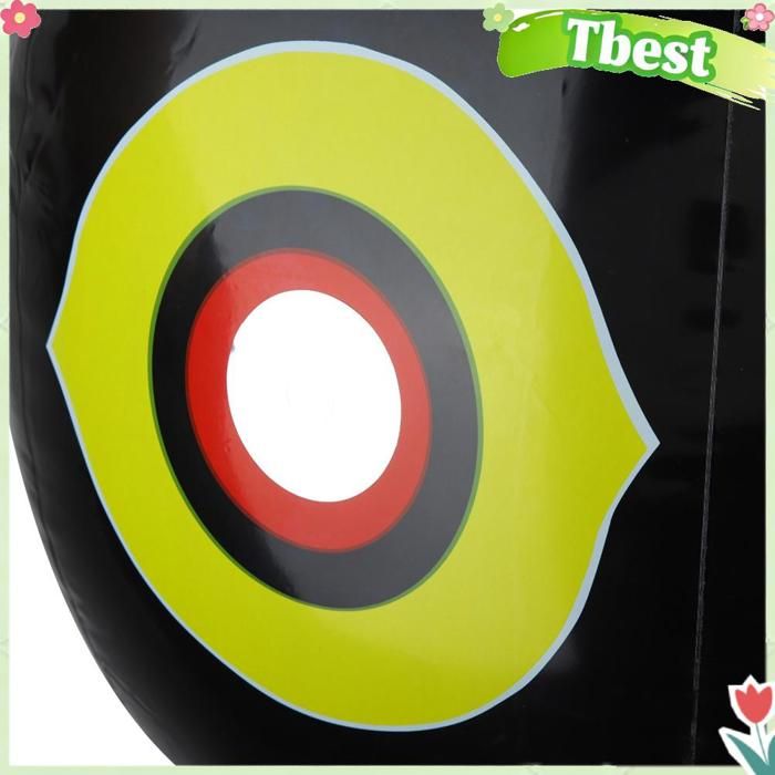 Tbest Répulsif pour oiseaux 1 Pièce Oiseau Prédateur Épouvantail Ballon Repousse Oiseau jardin ustensiles Noir