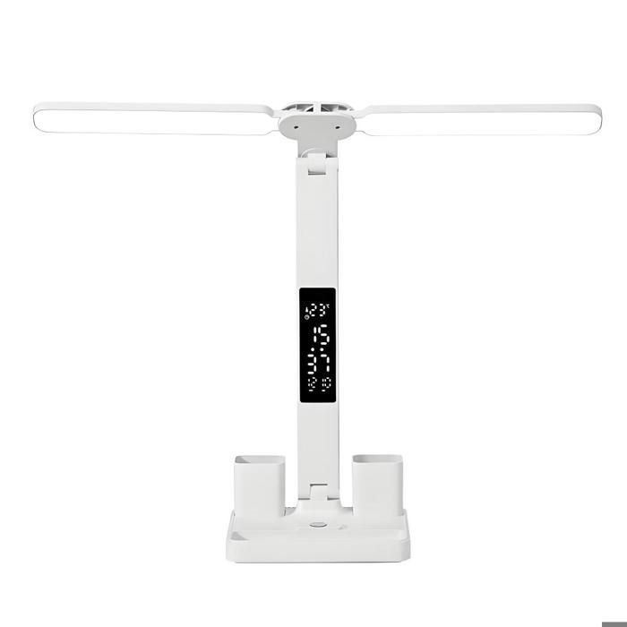Lampe de Bureau LED 3 Modes de luminosité avec Porte Stylo et Affichage numérique Protection des Yeux pour étude travai