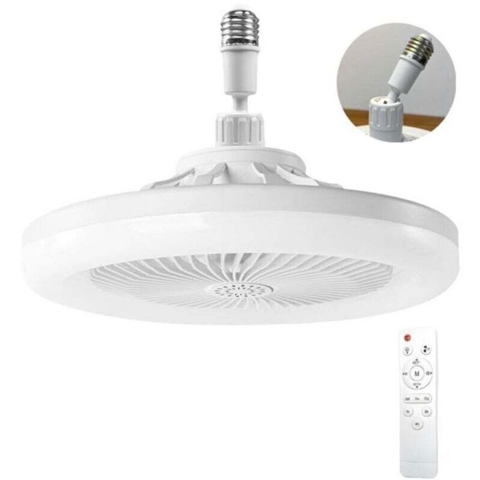 Ventilateur mural avec télécommande luminaires plafonniers LED E27 réglables en lumière trois niveaux de vitesse dair