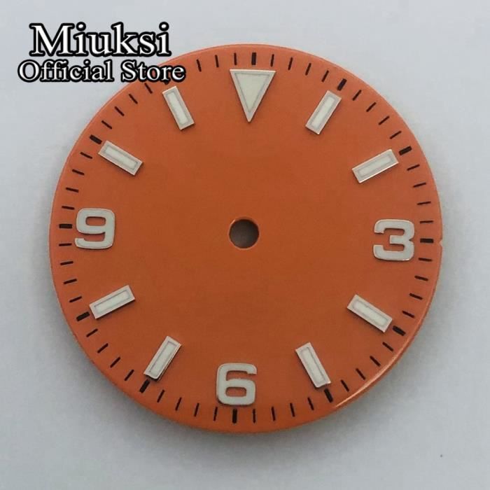Cadran De Montre Vert Lumineux 28,5mm - Pour Mouvement NH35/NH36 - Neuf Avec étiquettes