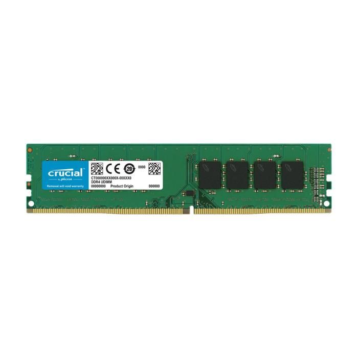 Mémoire DDR4-3200 MT/S (PC4-25600) CL22 DRX8 UNBUFFERED DIMM 288P 32GB - Noir
