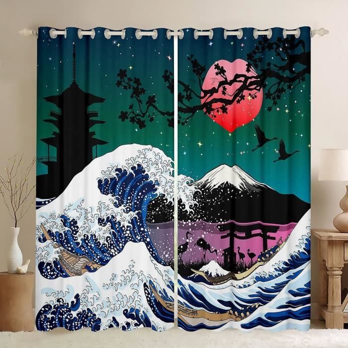 Rideaux Occultants À Œillets En Lin Pour Salon, Gris Anthracite, 132,1