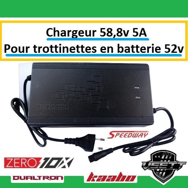 Chargeur 58.8V 10A Pour Trottinette Et Véo Électrique - Intelligent Avec écran LCD