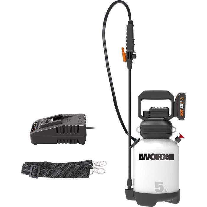 Outil Pression Constante WG829E Pulvérisateur Jardin Sans Fil WORX WG829E.9 20V - 5L - Débit 25L/h - Lance Longue - Sans Batterie Pulvérisateur A Bandoulière Worx Outil Pression Constante WG829E Pulvérisateur Jardin Sans Fil WORX WG829E.9 20V - 5L - Débit 25L/h - Lance Longue - Sans Batterie Pulvérisateur A Bandoulière Worx