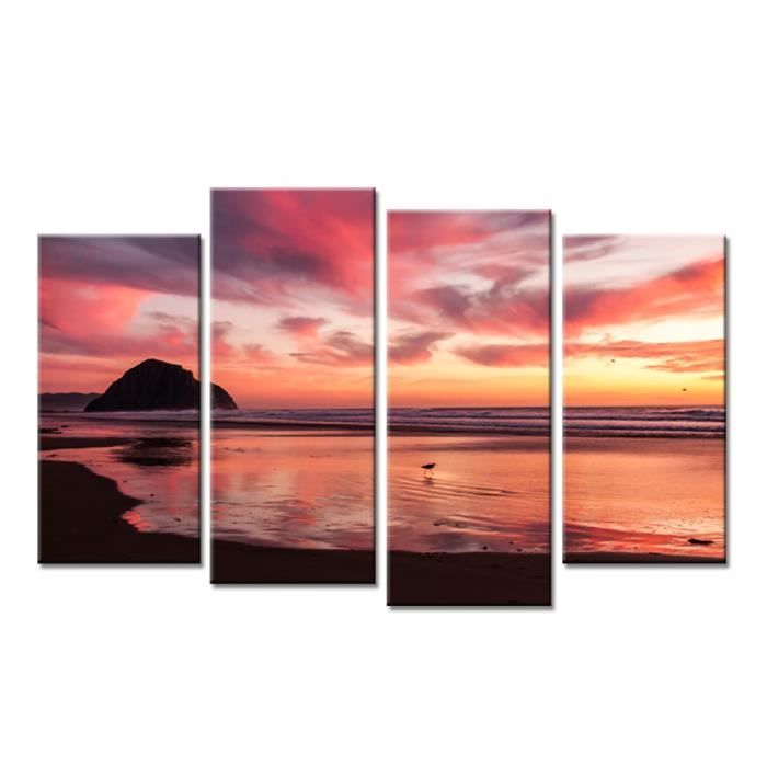 Download Art mur plage coucher de soleil Desktop Wallpaper
