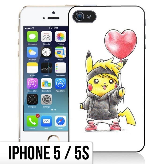 Coque Iphone 5 5s Bebe Pokemon Pikachu Cdiscount Telephonie