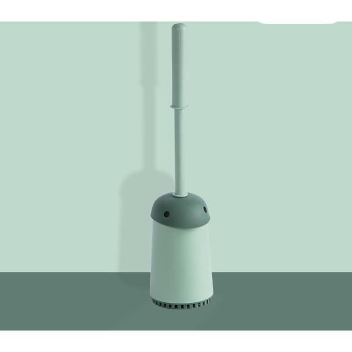 Brosse WC En Silicone EWEIMA - Tête En TPR Anti-Adhérence, Manche Long - Support Murale Ou Sol - Nettoyage Profond Et Séchage Rapide