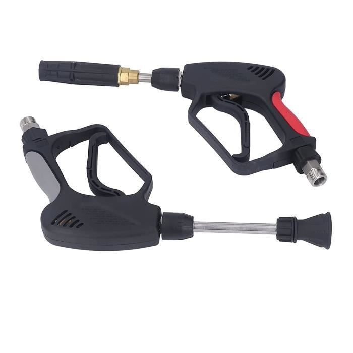 Pistolet Pour Nettoyeur Haute Pression 5000 PSI - Avec 5 Buses Et Connecteur M22 14mm - Compatible Karcher K2 à K7
