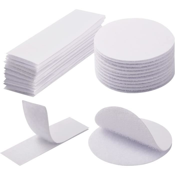Lot De 30 Bandes Velcro Auto-adhésives Extra Fortes 3 Cm × 10 Cm, Double Face Avec Fermeture Velcro, Pour Tissu, Fixation, Organisation Et Rangement, Noir