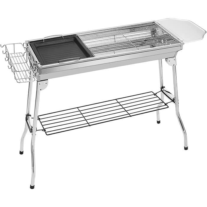 Barbecue à Charbon Portable Pliable En Inox, Pour Camping/randonnée