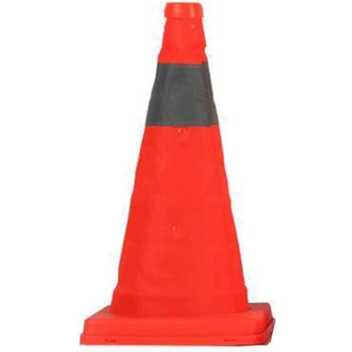Lot De 8 Cônes De Sécurité Routière Luba 18 Pouces - Poids 5 Lbs, Avec Bande Réfléchissante, Neufs