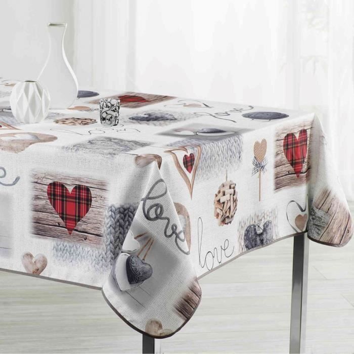 Nappe Ovale 180x300 Cm Jacquard 100% Polyester BRUNCH Anthracite