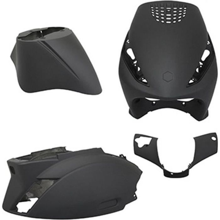 Kit carénage noir mat pour scooter Piaggio 50 ZIP 2000 à 2020 4 pieces