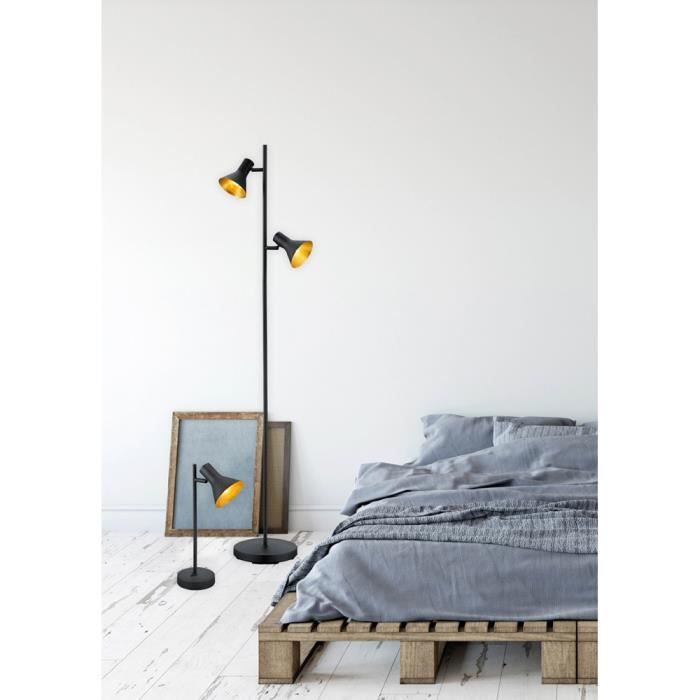 Shadora Lampadaire Sora Noir Mat - Cdiscount Maison