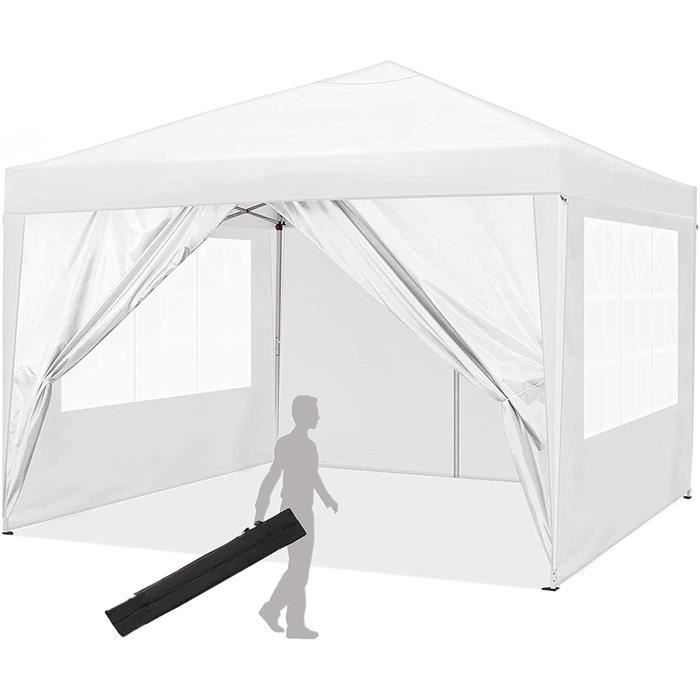 Tonnelle De Jardin 3x3m Pop-up Yaheetech – Pliante UV50+ Avec Sac à Roulettes, Piquets & Sable