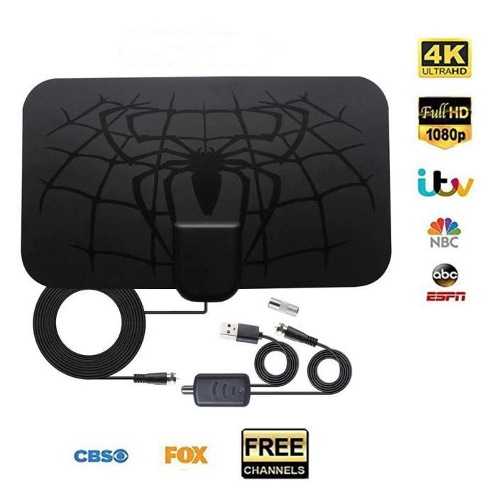 Antenne Tv Interieur Puissante 960 Mille Antenne Numerique Tv Amplificateur De Signal Dvb T2 Antenne Hdtv Recepteur Cdiscount Tv Son Photo