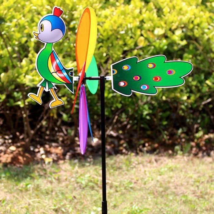 Lot De 8 Moulins à Vent Colorés Pour Jardin – Décoration Animaux Cartoon, Pelouse Et Fêtes Enfants