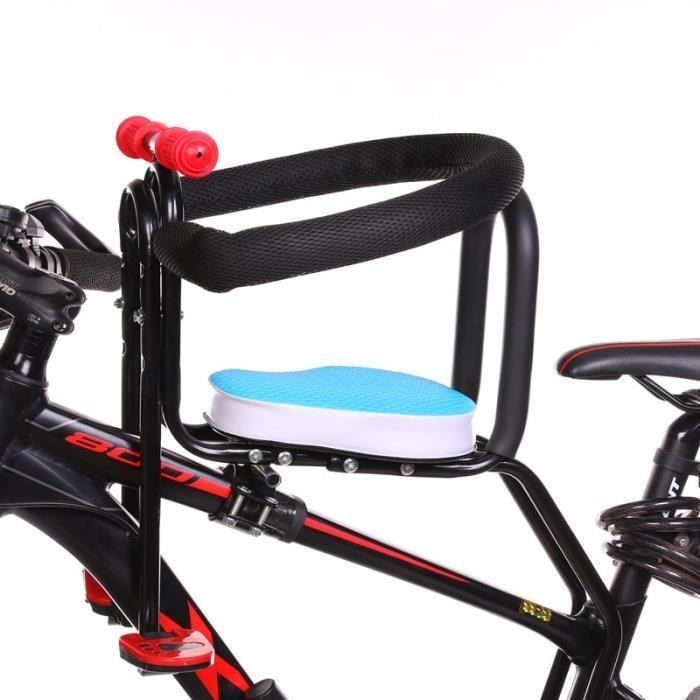 KUNSISI— Taille 5 Siège de vélo de montagne sécurisé pour bébé, siège avant de bicyclette pour enfants, avec repose-pieds