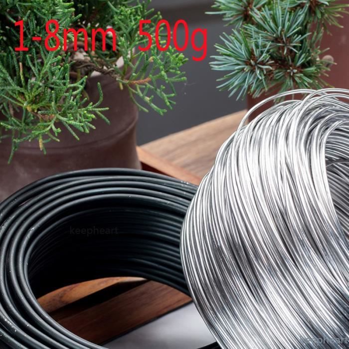 diamètre 3 mm - noir - Fil bonsaï en aluminium de bricolage,outils métal de  modélisation pour forme, 500G-Rol