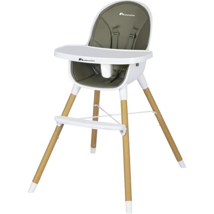 BEBECONFORT AVISTA Chaise haute évolutive, Dès 6 mois jusqu' à 6 ans (30 kg), se transforme en petite chaise enfant, Mineral green