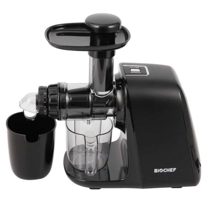 Extracteur de Jus BioChef Axis Compact Cold Press Juicer - Noir - Idéal pour les légumes fibreux et herbe de blé